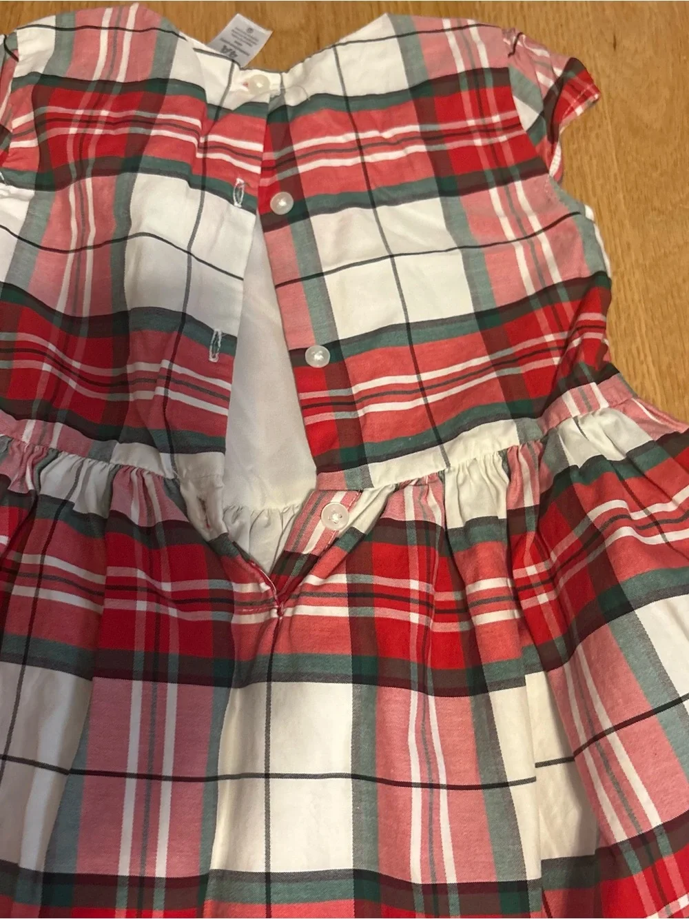 Carter's Red Green White Plaid Cap-Sleeve Twirl Dress 4T Christmas